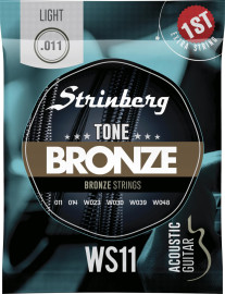 Encordoamento Strinberg Viol�o A�o .011 Bronze|WS11