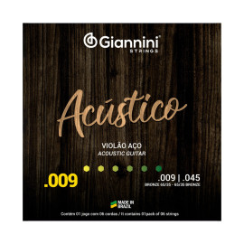 Encordoamento Giannini Ac�stico Viol�o A�o .009|GESWAL