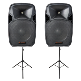 Kit Caixa de Som Amplificada HAYONIK CPA-12400L 800W  + Ativa e Passiva