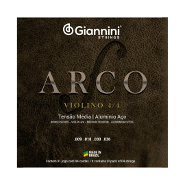 Encordoamento Giannini Arco Violino 4/4|GEAVVA 