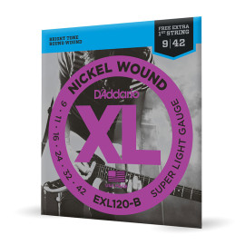 Encordoamento D'Addario para Guitarra .009 Nickel Wound - EXL120-B