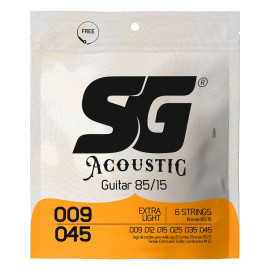 Encordoamento SG Bronze 85/15 Viol�o A�o .009 Extra Light|6684